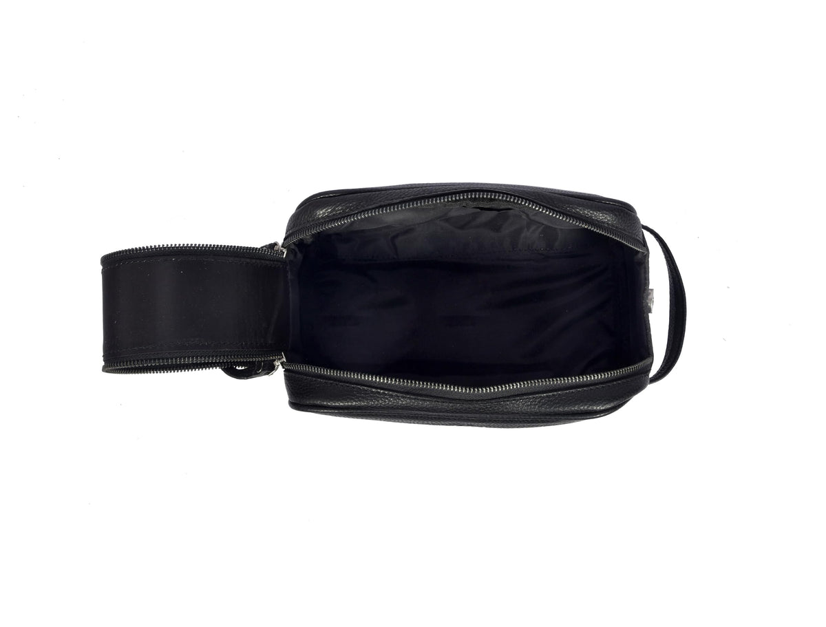 AARON LEATHER GOODS toiletry pouch waterproof lining detail