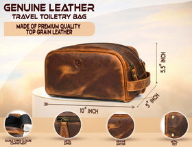 AARON LEATHER GOODS toiletry pouch with external zippered pocket