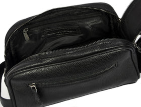AARON LEATHER GOODS toiletry pouch with metal studs on the bottom