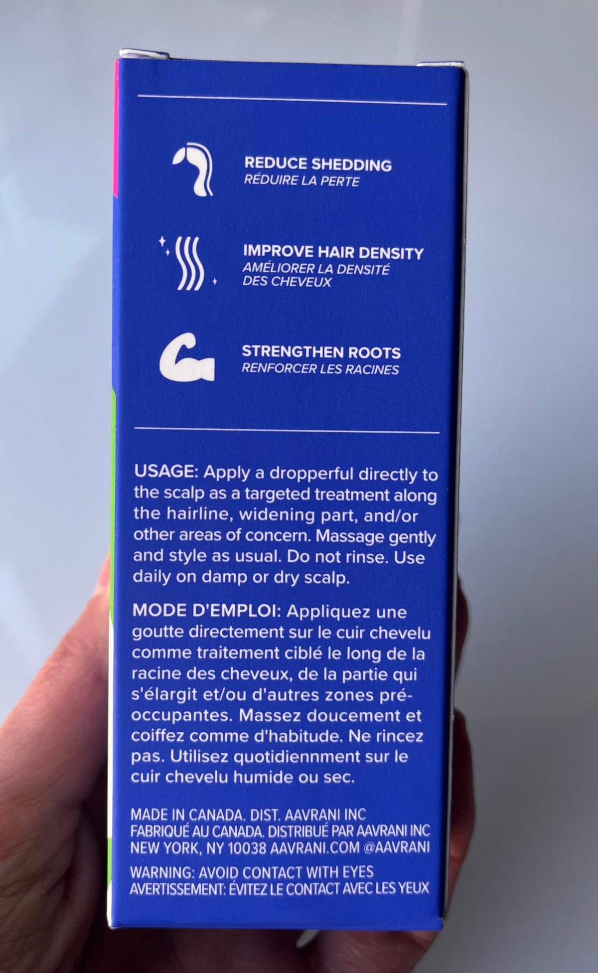 AAVRANI Hair Density packaging details