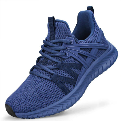 Abboos Women's Athletic Walking Shoes dark blue front view