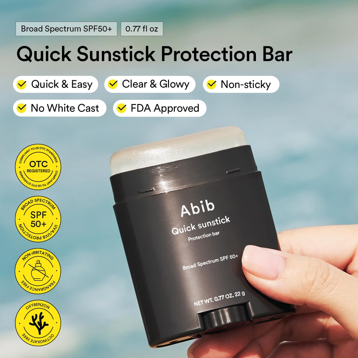 Abib Airy & Quick Sunstick DUO SPF50+ application on skin