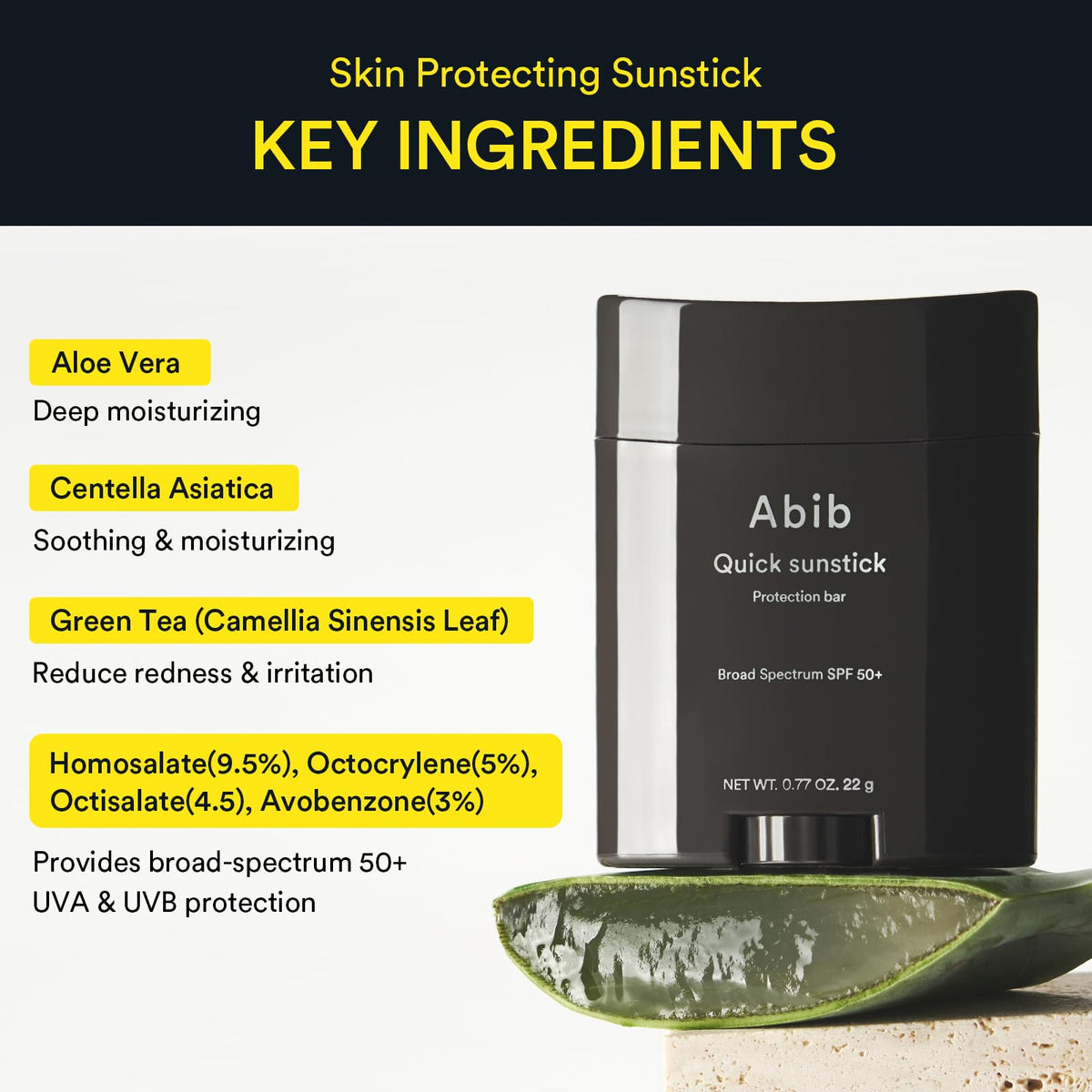 Abib Airy & Quick Sunstick DUO SPF50+ in outdoor setting