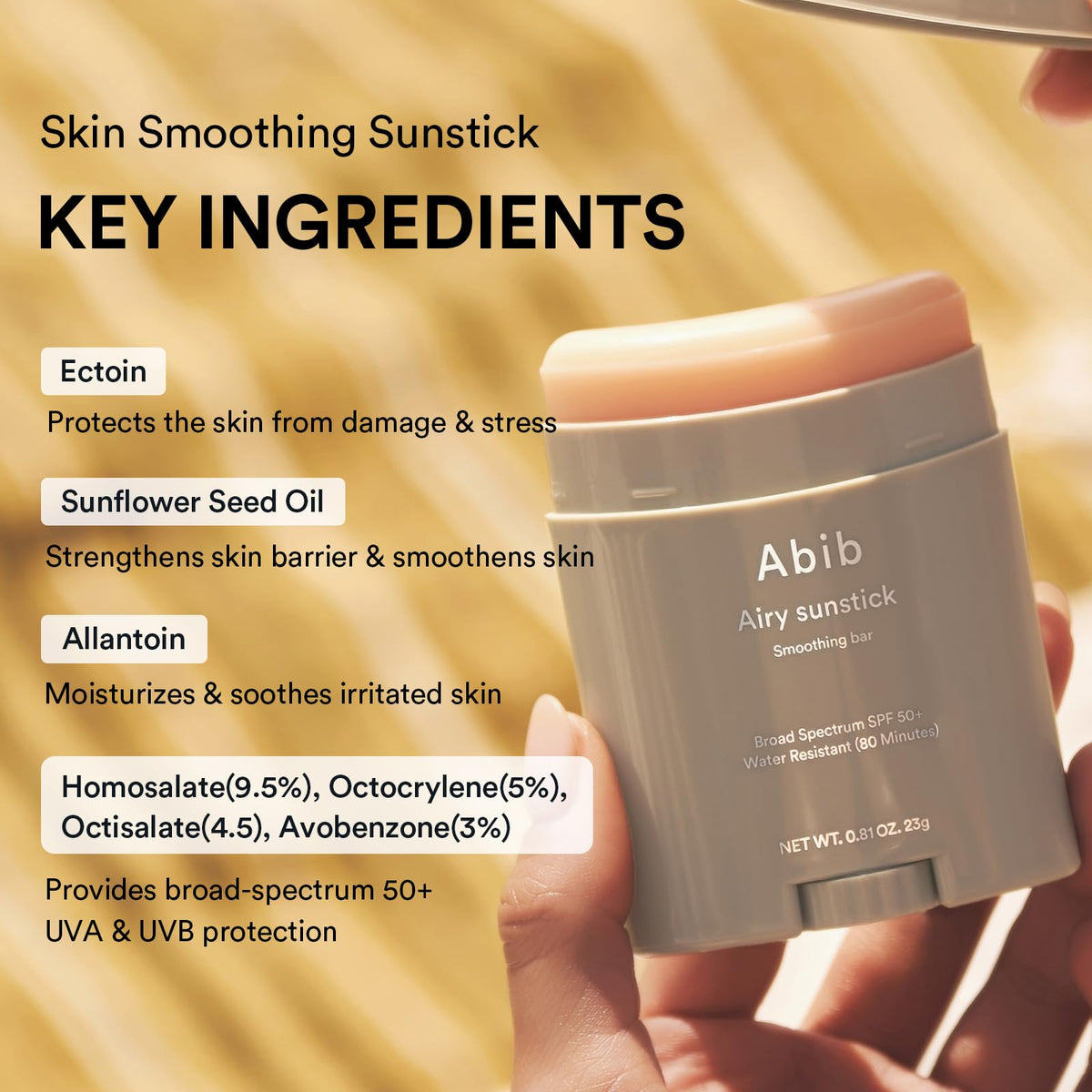 Abib Airy Sunstick Protection Bar DUO SPF50+ packaging