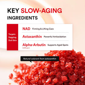 Abib ASTA-NAD Red Effect Serum on a skincare table