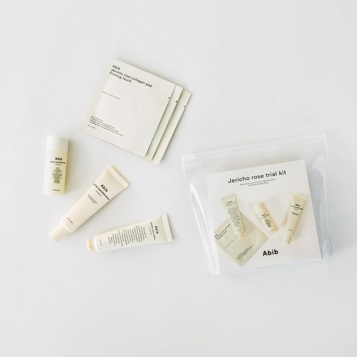 Abib Jericho Trial Kit displayed with travel accessories