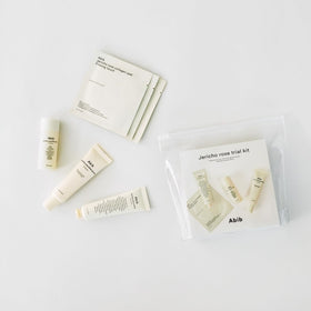Abib Jericho Trial Kit displayed with travel accessories