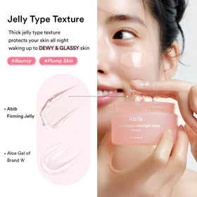 Abib PDRN Collagen Overnight Face Mask texture on hand