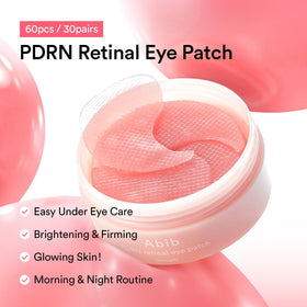 Abib PDRN Retinal Eye Patches with a refreshing background