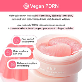Abib PDRN Retinal Eye Patches with other skincare products