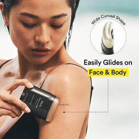 Abib Quick Sunstick SPF50+ applied on skin