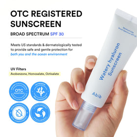 Abib Watery Hyaluron Sunscreen packaging details