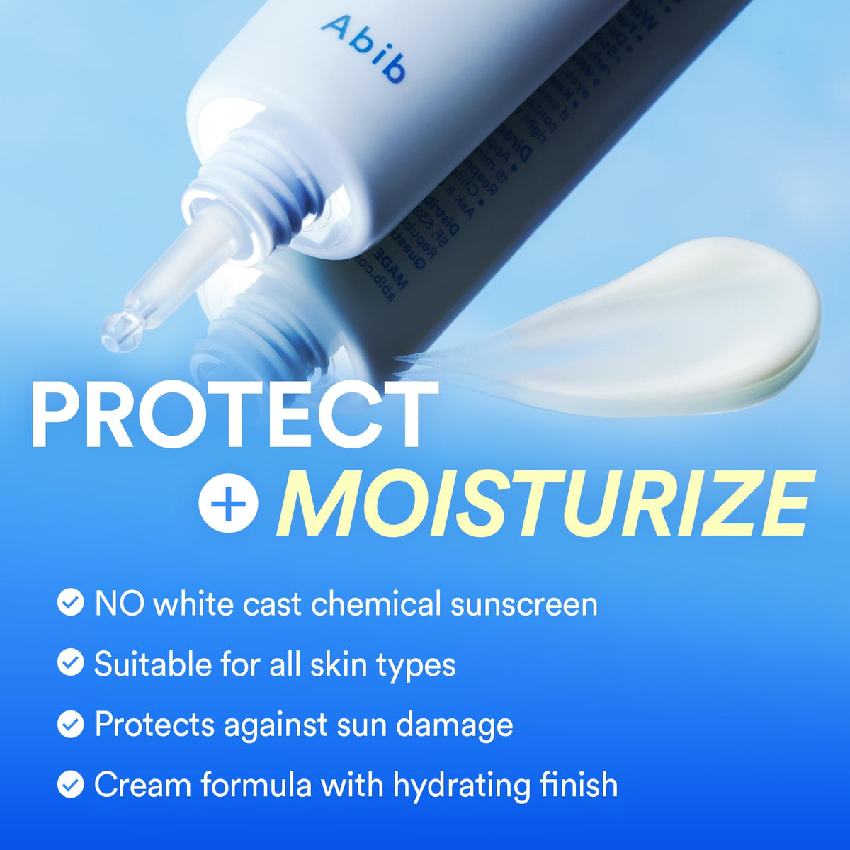 Abib Watery Hyaluron Sunscreen tube side view