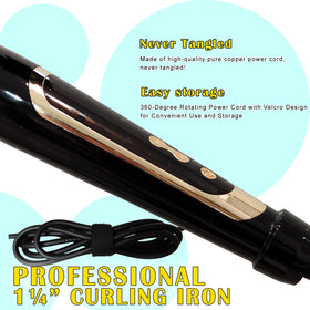 abp Curling Iron side view showcasing the clamp