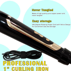 abp curling iron with heat-resistant glove included