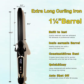 abp Curling Iron with temperature settings displayed