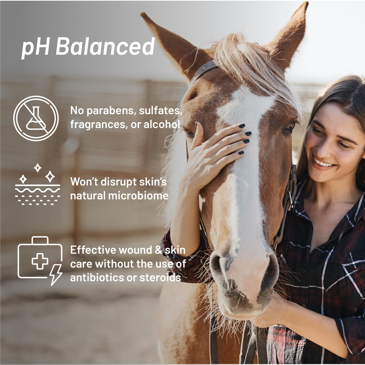 Absorbine Silver Honey Rapid Skin Relief Shampoo being applied to horse
