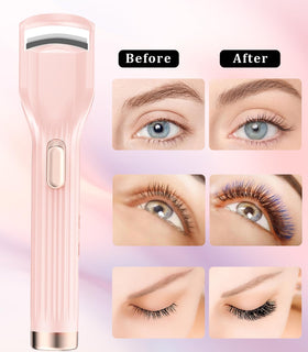 Acavado Heated Eyelash Curler demonstrating use on lashes