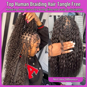 Acbhoa boho braiding hair deep wave bundles side view
