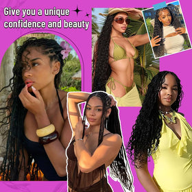 Acbhoa boho braiding hair displayed with styling options