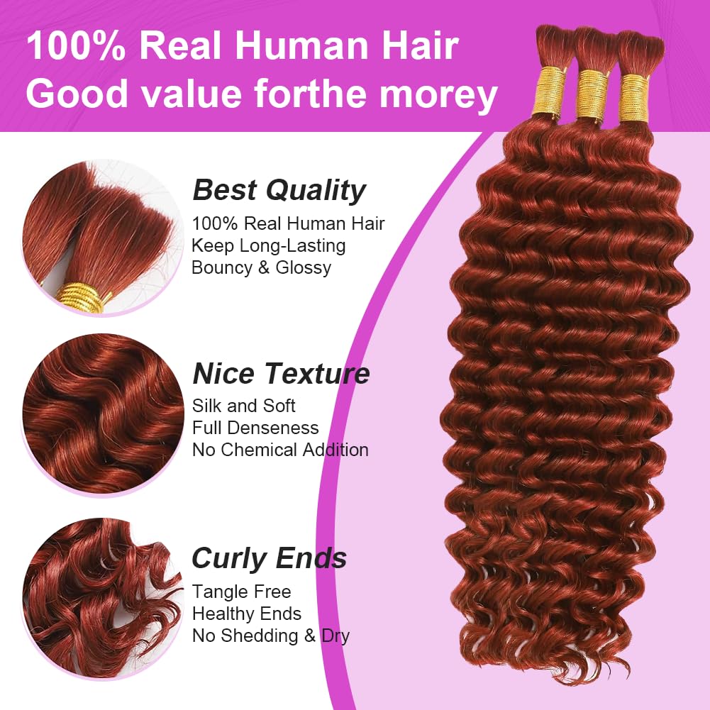 Acbhoa curly human hair for boho braids side view