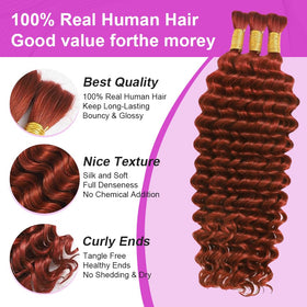 Acbhoa curly human hair for boho braids side view