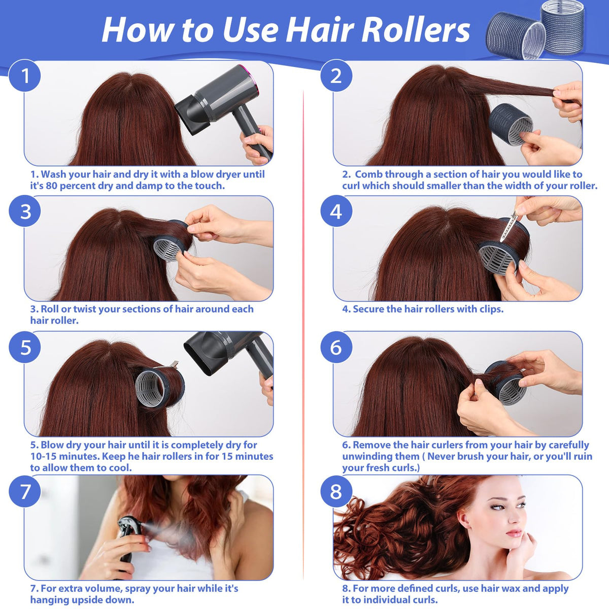 Acejoz hair curlers displayed with packaging
