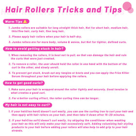 Acejoz Jumbo Hair Rollers in use on long thick hair
