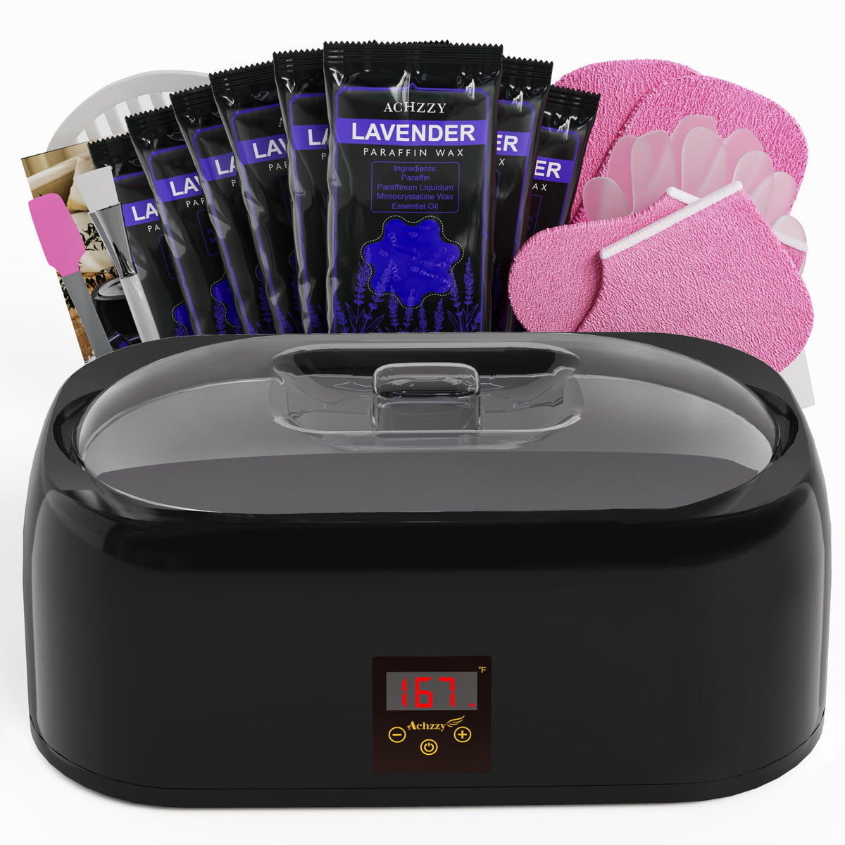 Achzzy 4000ml paraffin wax machine front view with LED display