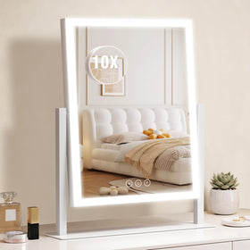 Acoolda lighted makeup mirror front view with three colour modes