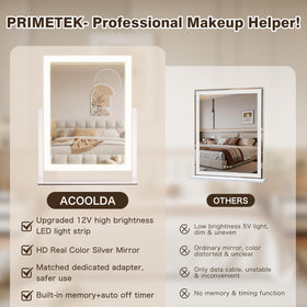 Acoolda makeup mirror with warm light setting