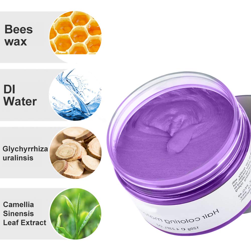 Acosexy Purple Hair Wax Dye on a table