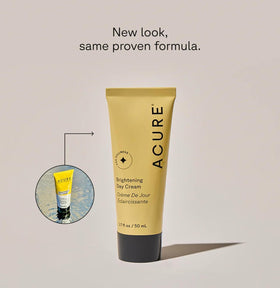 Acure Brightening Day Cream side view showing texture