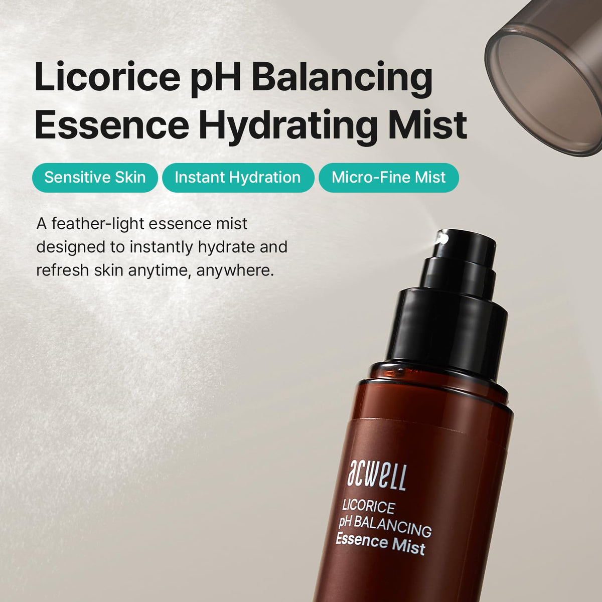 ACWELL Licorice Face Mist back view showing ingredients