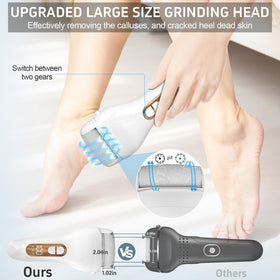 AdamPark Electric Callus Remover kit contents including files and USB cable