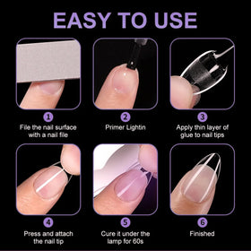 AddFavor almond nail tips alongside nail art tools