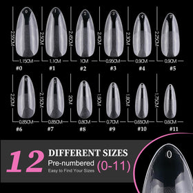 AddFavor Almond Nail Tips packaging with 600 pieces