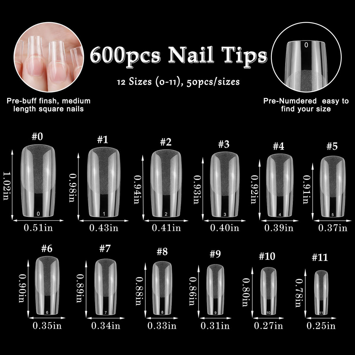 AddFavor nail tips displayed on a nail art table