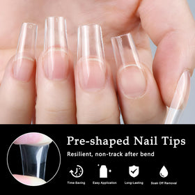 AddFavor nail tips in use during a manicure