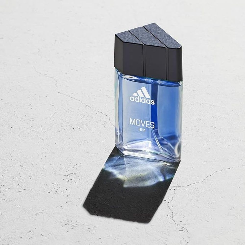 Adidas Moves for Him Eau de Toilette bottle close-up