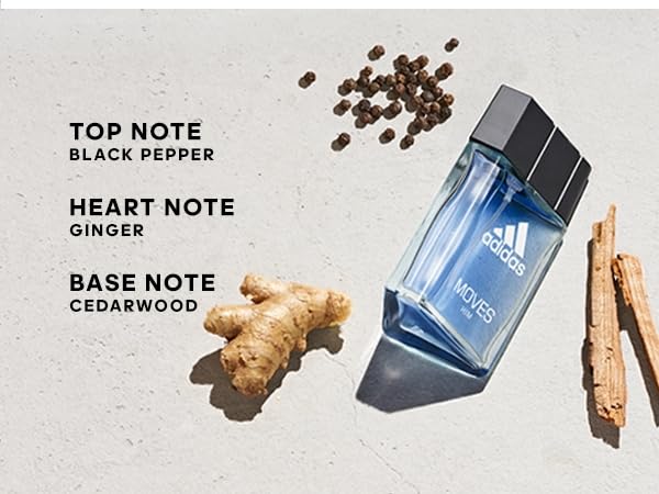 adidas Moves Him Body Fragrance 2.5 fl oz bottle side view