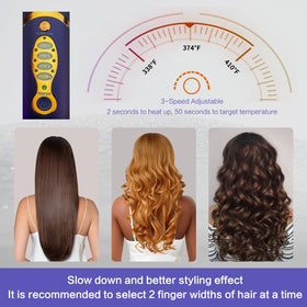 ADOBIRD Cordless Hair Straighteners with anti-scald cap on