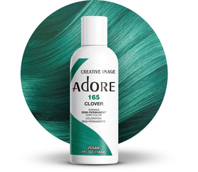 Adore Clover hair dye bottle with background props