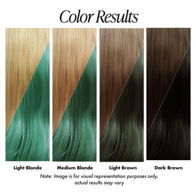 Adore Electric Lime hair dye application on hair