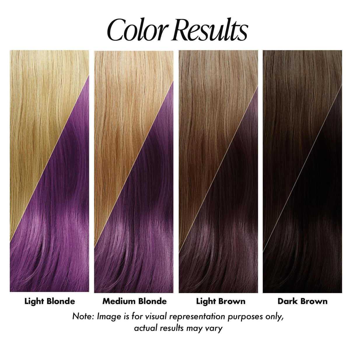 Adore Semi Permanent Hair Color 114 Violet Gem application on hair
