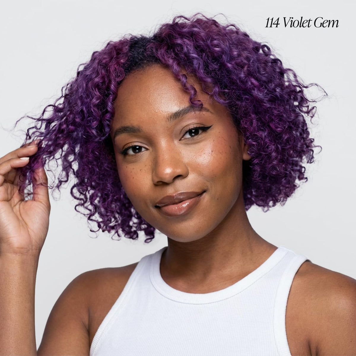 Adore Semi Permanent Hair Color 114 Violet Gem bottle side view