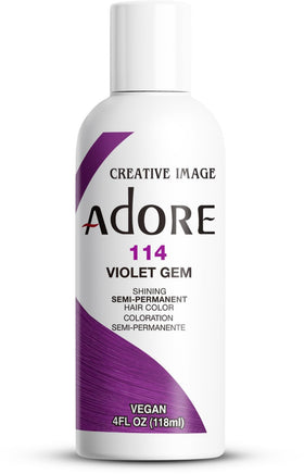 Adore Semi Permanent Hair Color 114 Violet Gem front view