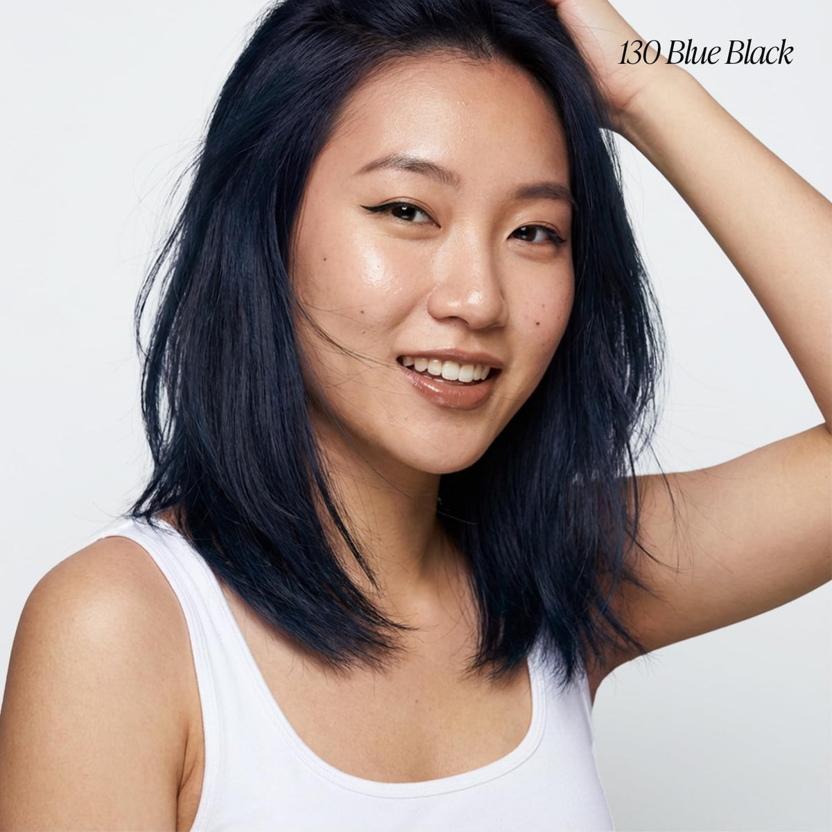 Adore Semi Permanent Hair Color 130 Blue Black bottle side view