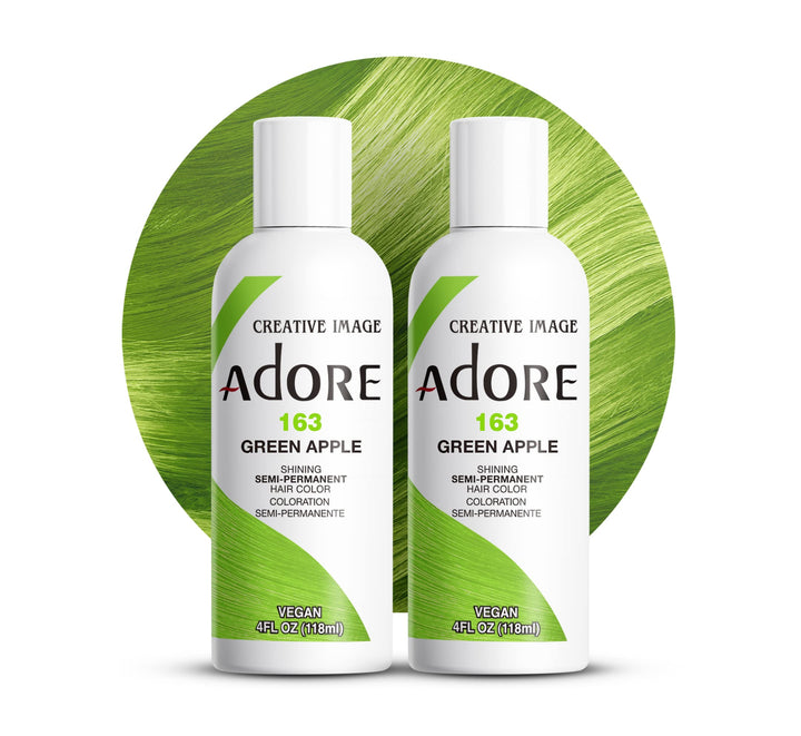 Adore Semi Permanent Hair Color 163 Green Apple front view
