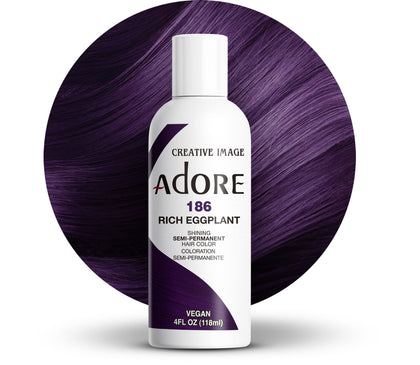 Adore Semi Permanent Hair Color 186 Rich Eggplant front view